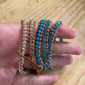 Victoria Emerson Be The Light vegan cord wrap bracelet w/ turquoise and crystal